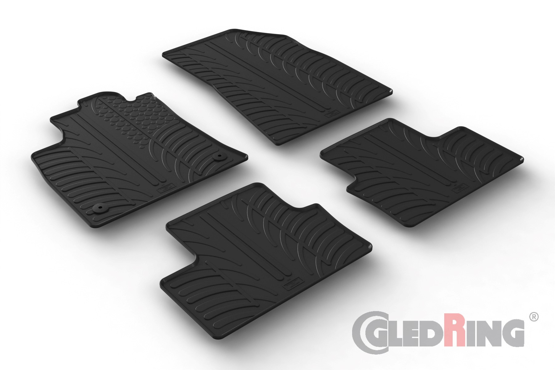 Original Gledring Passform Fußmatten Gummimatten 4 Tlg.+Fixing - MITSUBISHI Colt HB (5 Türig) 2023-> (Schaltung)