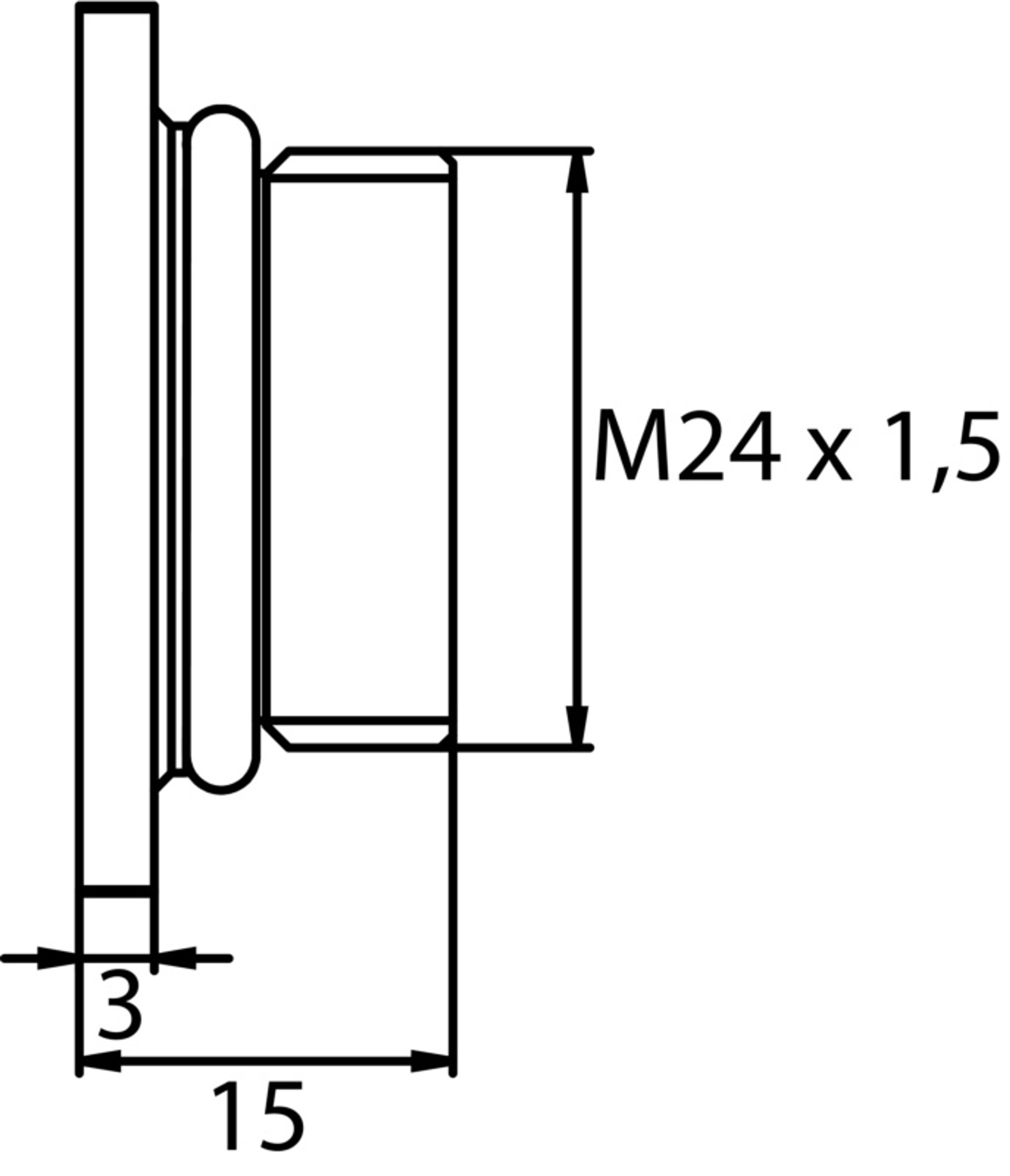 Ölablassschraube M24 x 1,5 x 12, ohne Dichtring, Kunststoff 1Stk.