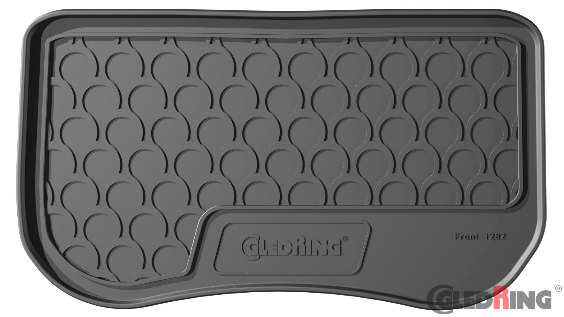 Original Gledring Premium Gummi Kofferraummatte - TESLA Model 3 Sedan (Vorderer Kofferraum) 2018->