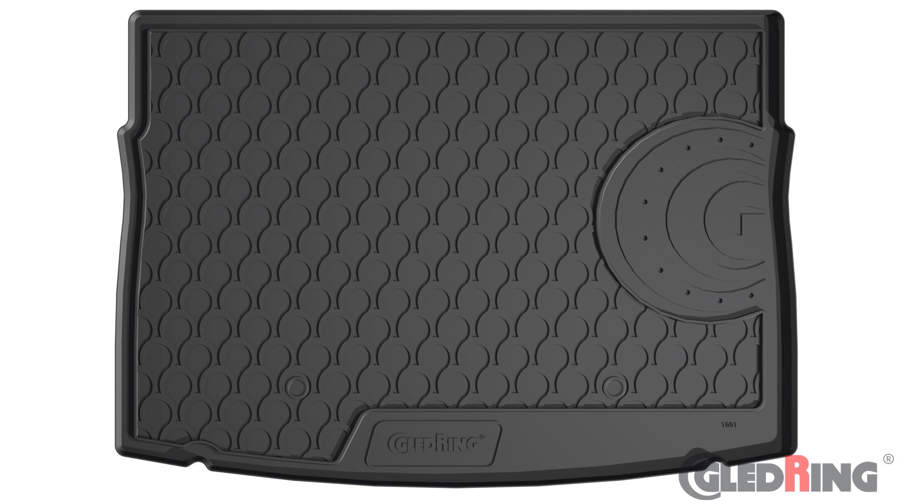 Original Gledring Premium Gummi Kofferraummatte - VOLKSWAGEN Golf VII HB (Oberer Boden) 2012-2020