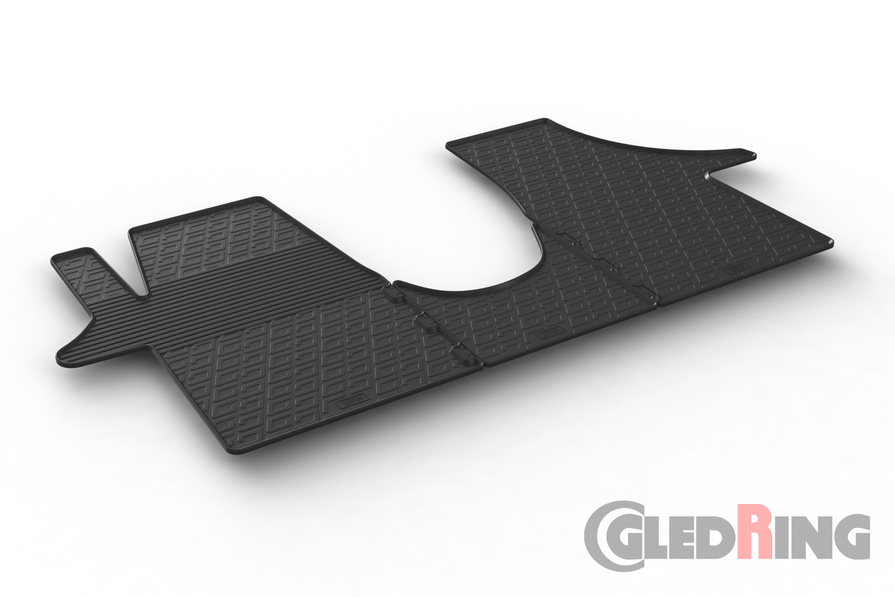 Original Gledring Passform Fußmatten Gummimatten 3 Tlg.+Fixing - VOLKSWAGEN T5 2004-2014