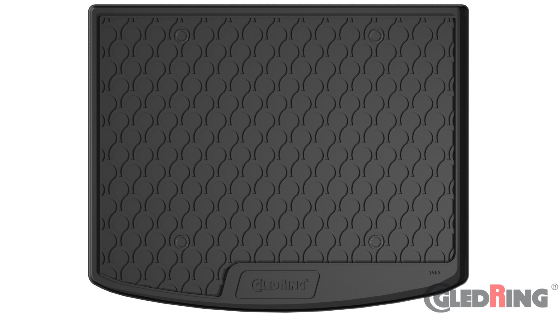 Original Gledring Premium Gummi Kofferraummatte - VOLVO V40 D2,D3,D4 (Euro 6) (Oberer Boden) 03.2018->