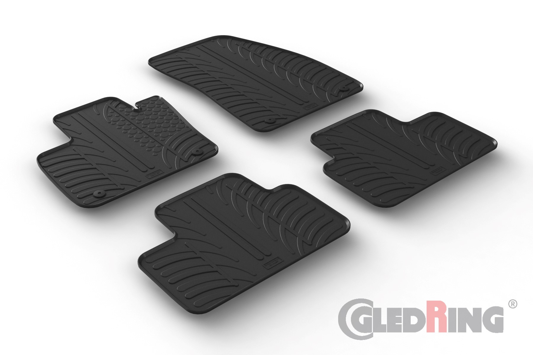 Original Gledring Passform Fußmatten Gummimatten 4 Tlg.+Fixing - VOLVO XC40 03.2018-> SUV (Automatik) (Nur für PHEV&Elektro)