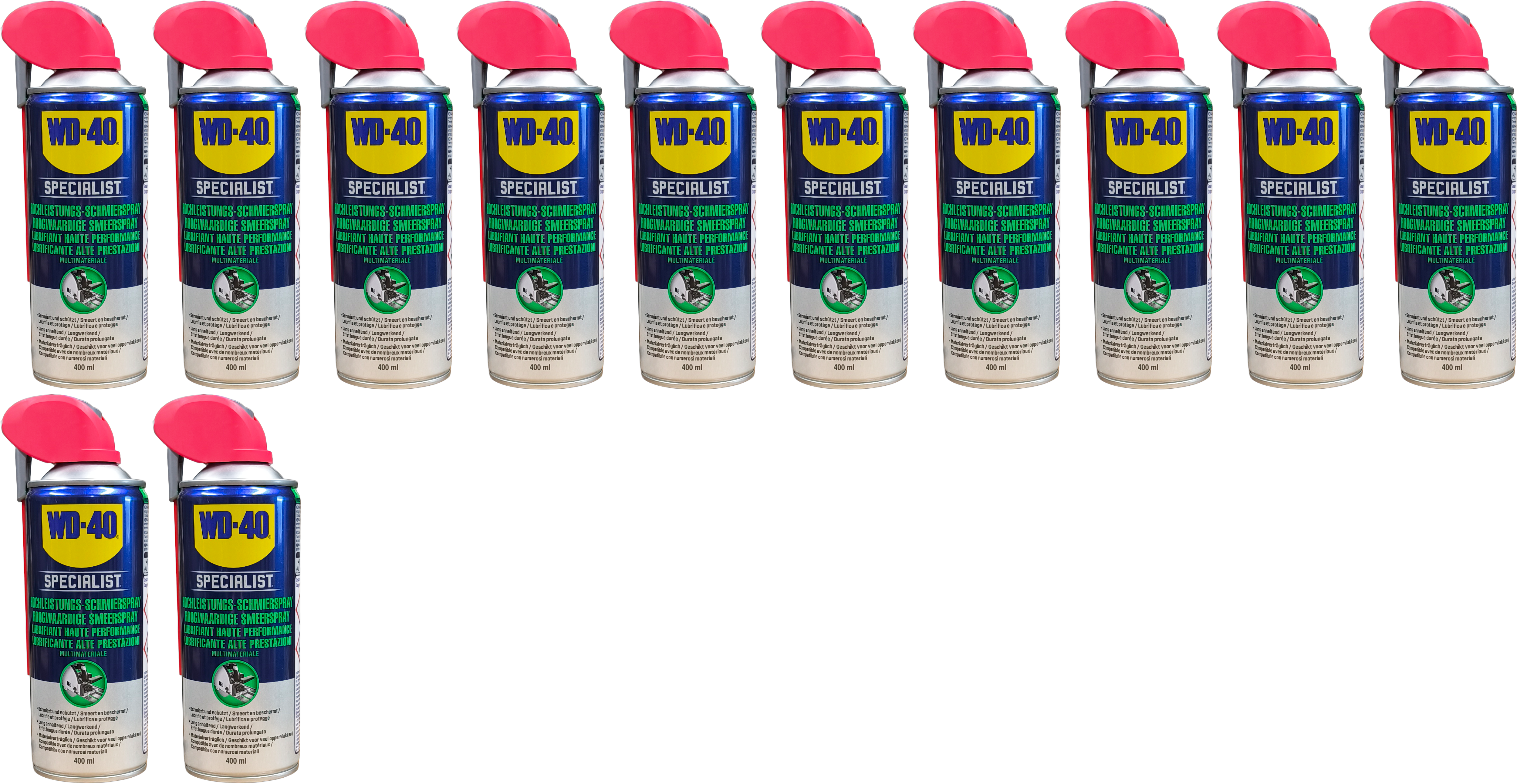WD-40 SPECIALIST Smart Straw Hochleistungs-Schmierspray 12x 400 Milliliter