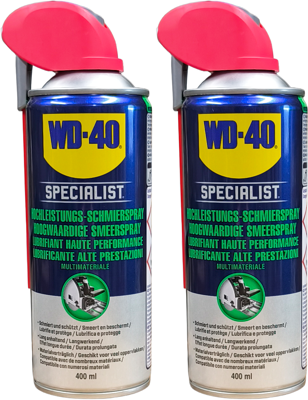 WD-40 SPECIALIST Smart Straw Hochleistungs-Schmierspray 2x 400 Milliliter