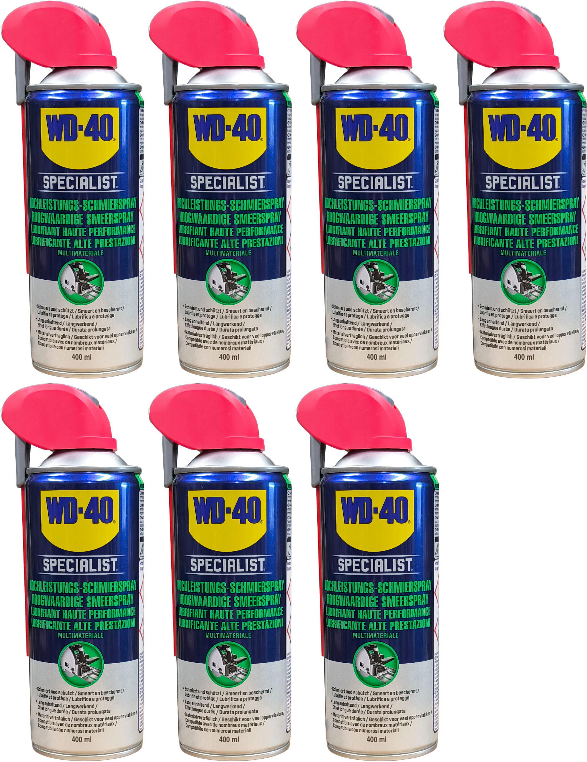 WD-40 SPECIALIST Smart Straw Hochleistungs-Schmierspray 7x 400 Milliliter