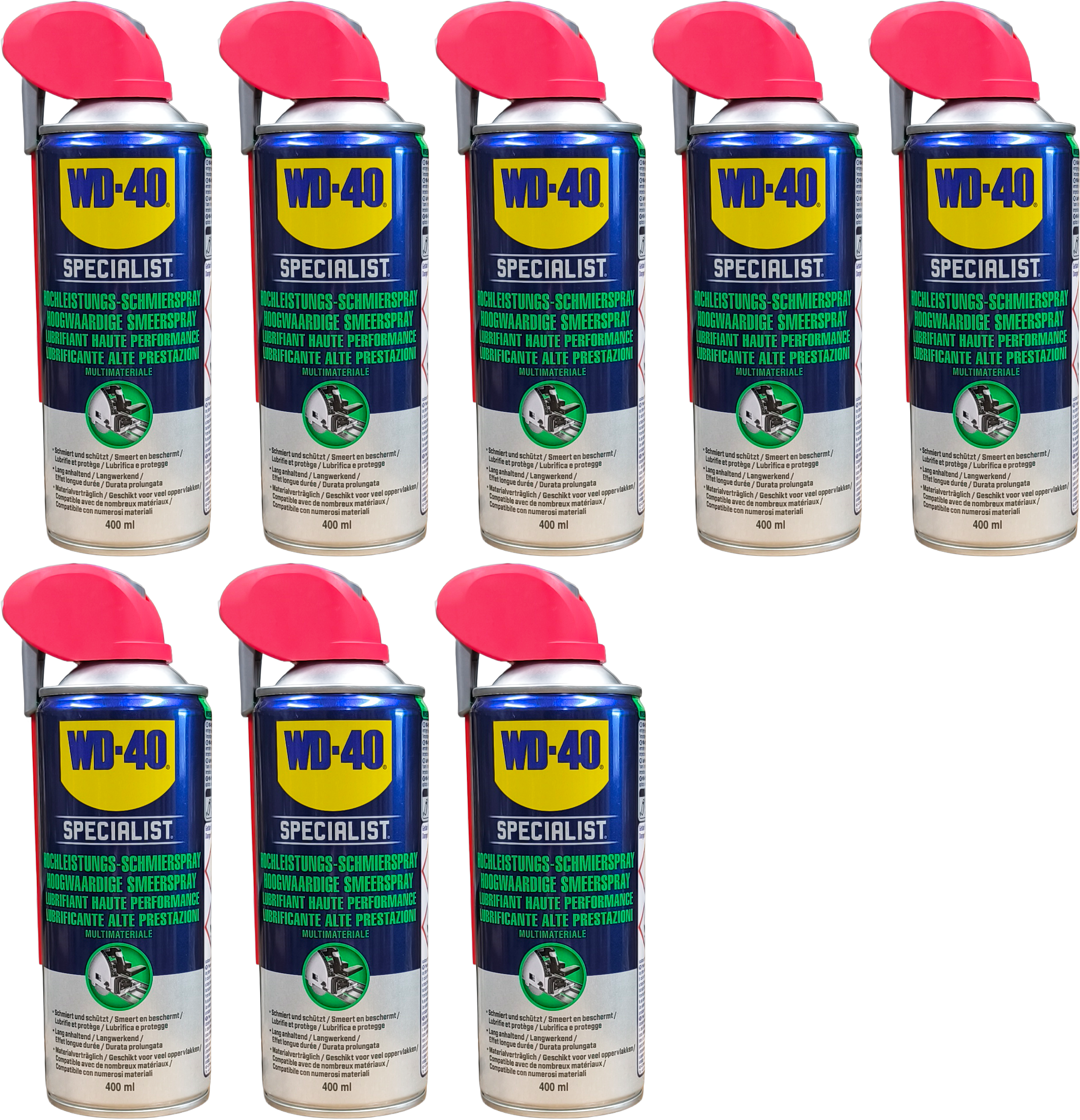 WD-40 SPECIALIST Smart Straw Hochleistungs-Schmierspray 8x 400 Milliliter