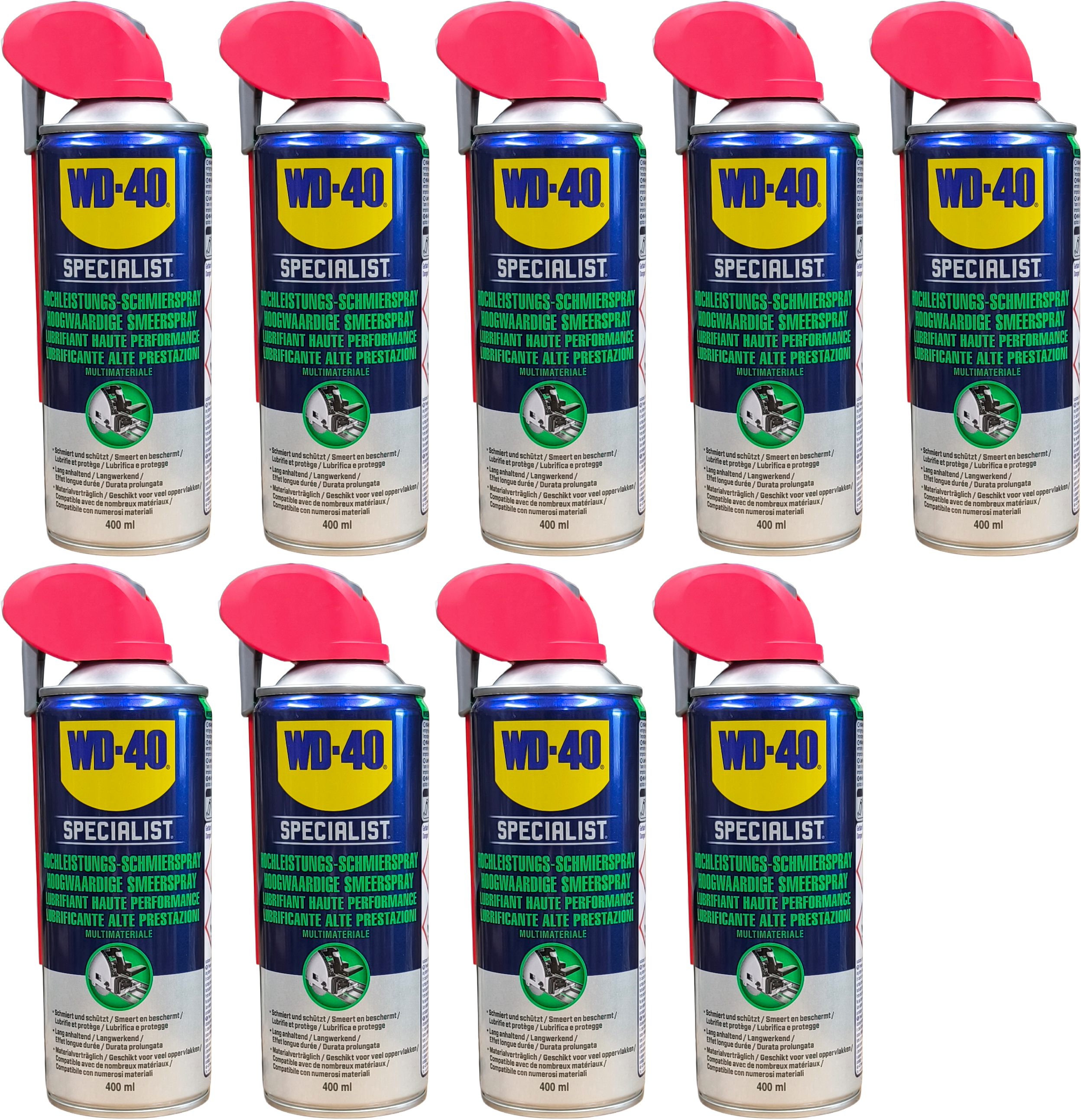 WD-40 SPECIALIST Smart Straw Hochleistungs-Schmierspray 9x 400 Milliliter
