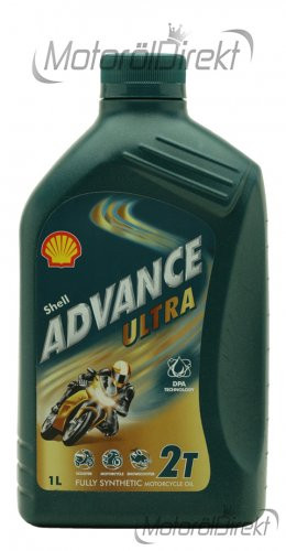 Shell Advance Ultra 2T vollsynthetisches Motorrad Motoröl 1l