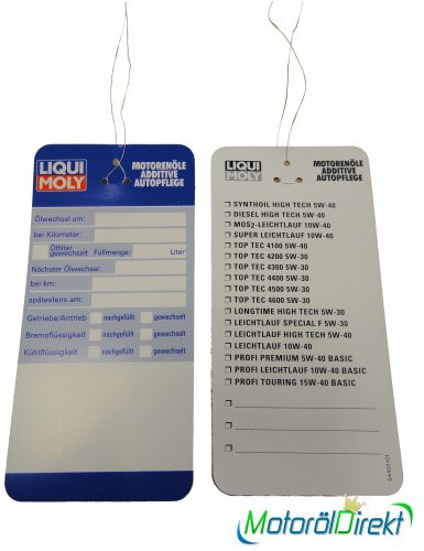 Liqui Moly Ölzettel Anhänger 1Stk.