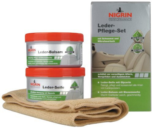 Nigrin Performance Leder-Pflege-Set Seife+Balsam