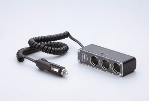 Unitec Auto 3-fach Steckdose mit USB 2.0