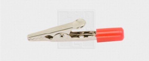 Krokodilklemme isoliert schwarz/rot 2Stk.