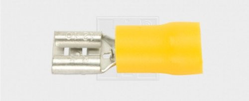 Flachsteckhülse 9,5/4-6mm², gelb 5Stk.