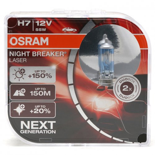 Osram Night Breaker® Laser Glühlampe H7 PX26d 12V 55W Doppelpack