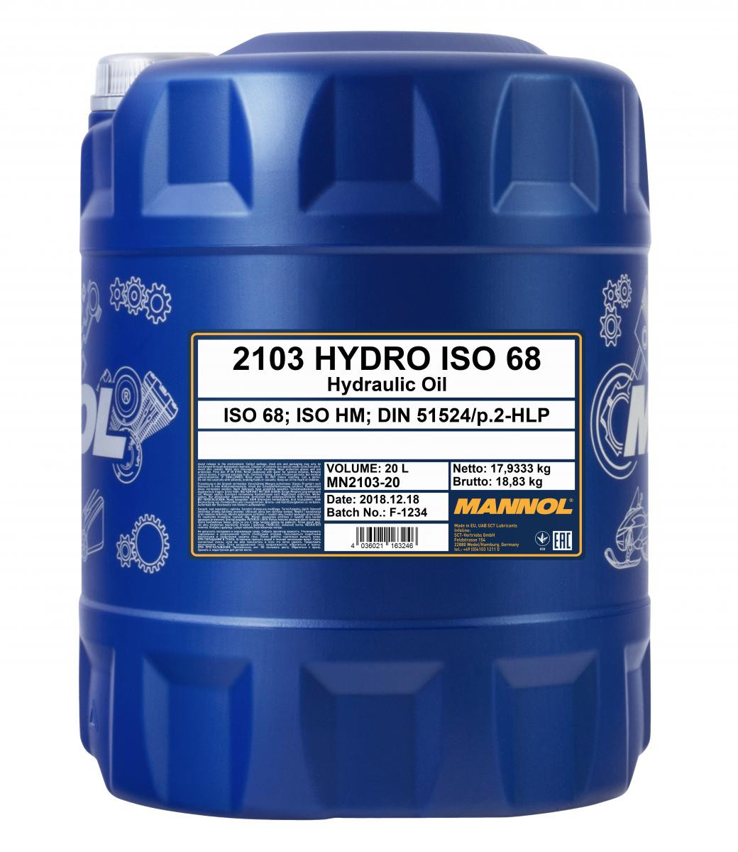 Mannol 2103 Hydro ISO 68 Hydrauliköl 20l Kanister
