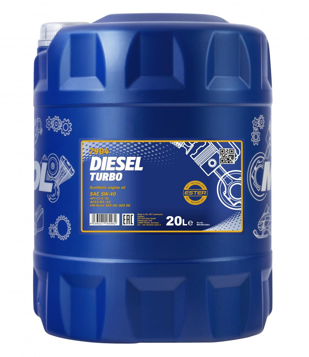 Mannol 7904 Diesel Turbo 5W-40 synthetisches Motoröl 20l Kanister