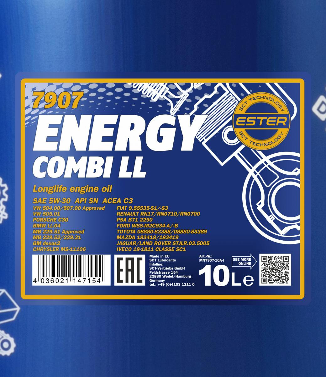 Mannol 7907 Energy Combi LL 5W-30 synthetisches Motoröl 10l Kanister