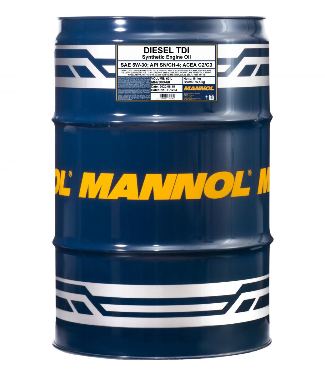 Mannol 7909 Diesel TDI 5W-30 synthetisches Motoröl 60l Fass