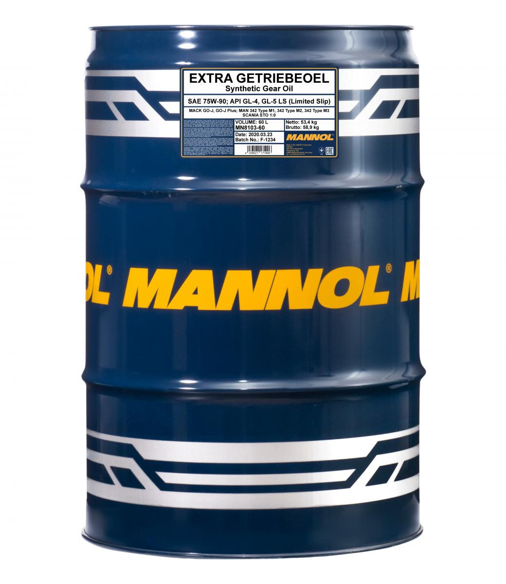 Mannol 8103 Extra 75W-90 Getriebeöl 60l Fass