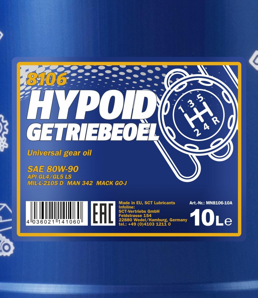Mannol 8106 Hypoid 80W-90 Getriebeöl 10l Kanister