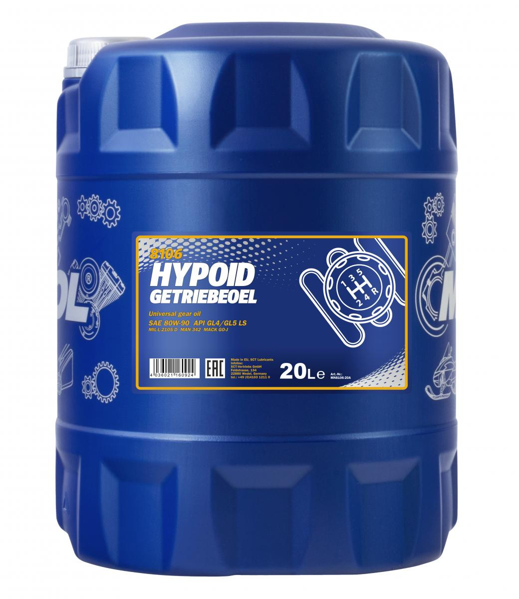 Mannol 8106 Hypoid 80W-90 Getriebeöl 20l Kanister