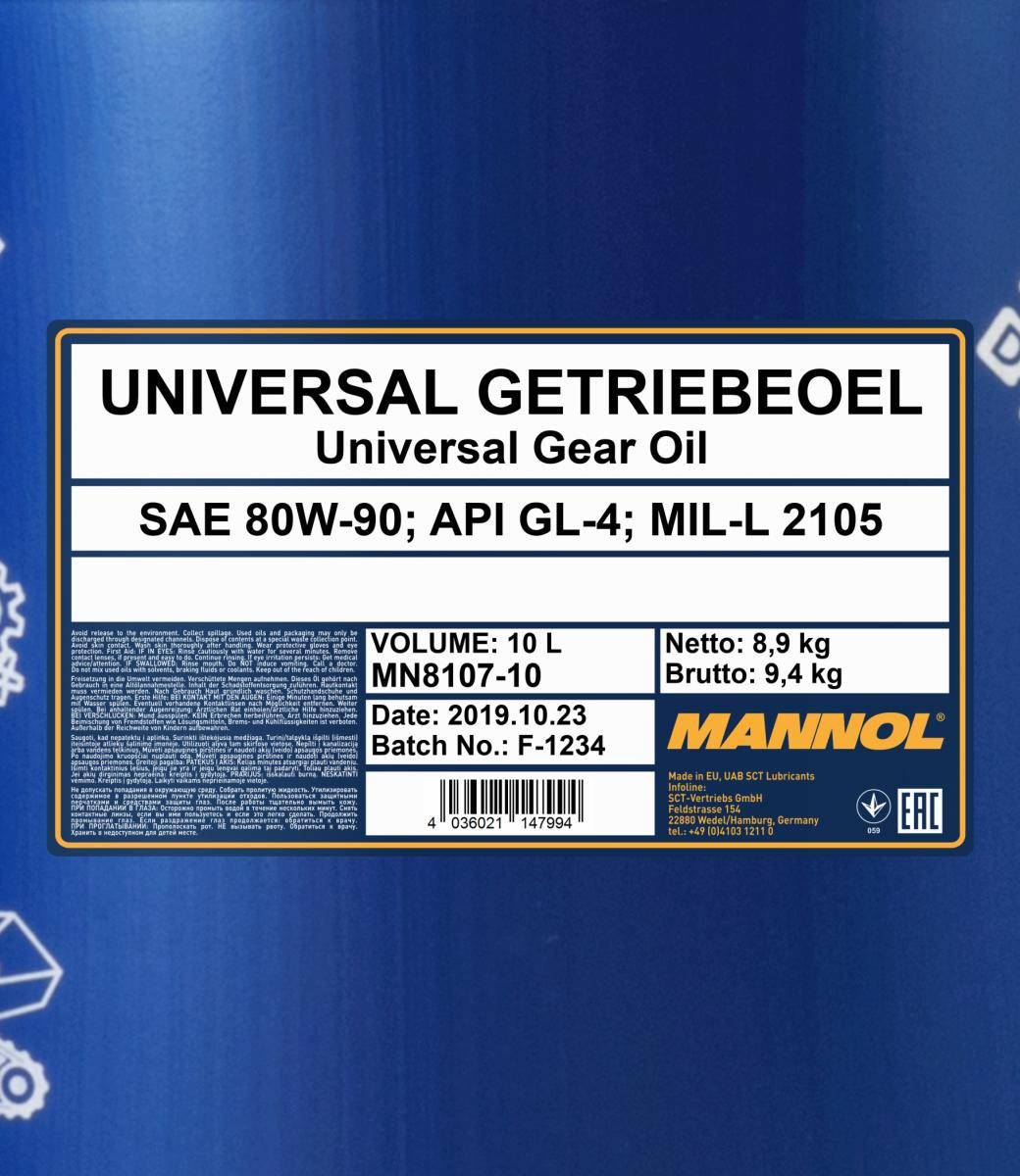 Mannol 8107 Universal 80W-90 Getriebeöl 10l Kanister