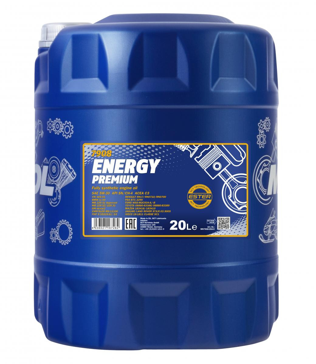 Mannol 7908 Energy Premium 5W-30 synthetisches Motoröl 20l Kanister