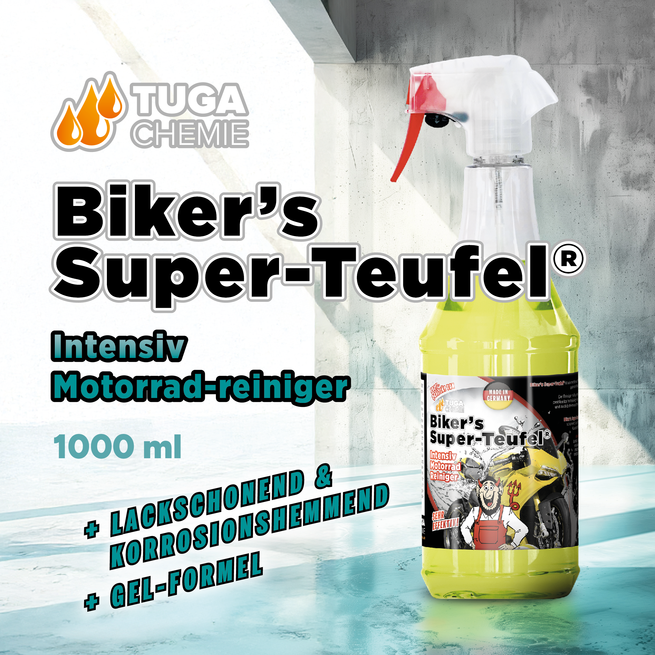 Tuga Chemie - Biker's Super-Teufel Motorrad Reiniger 1L Spraydose
