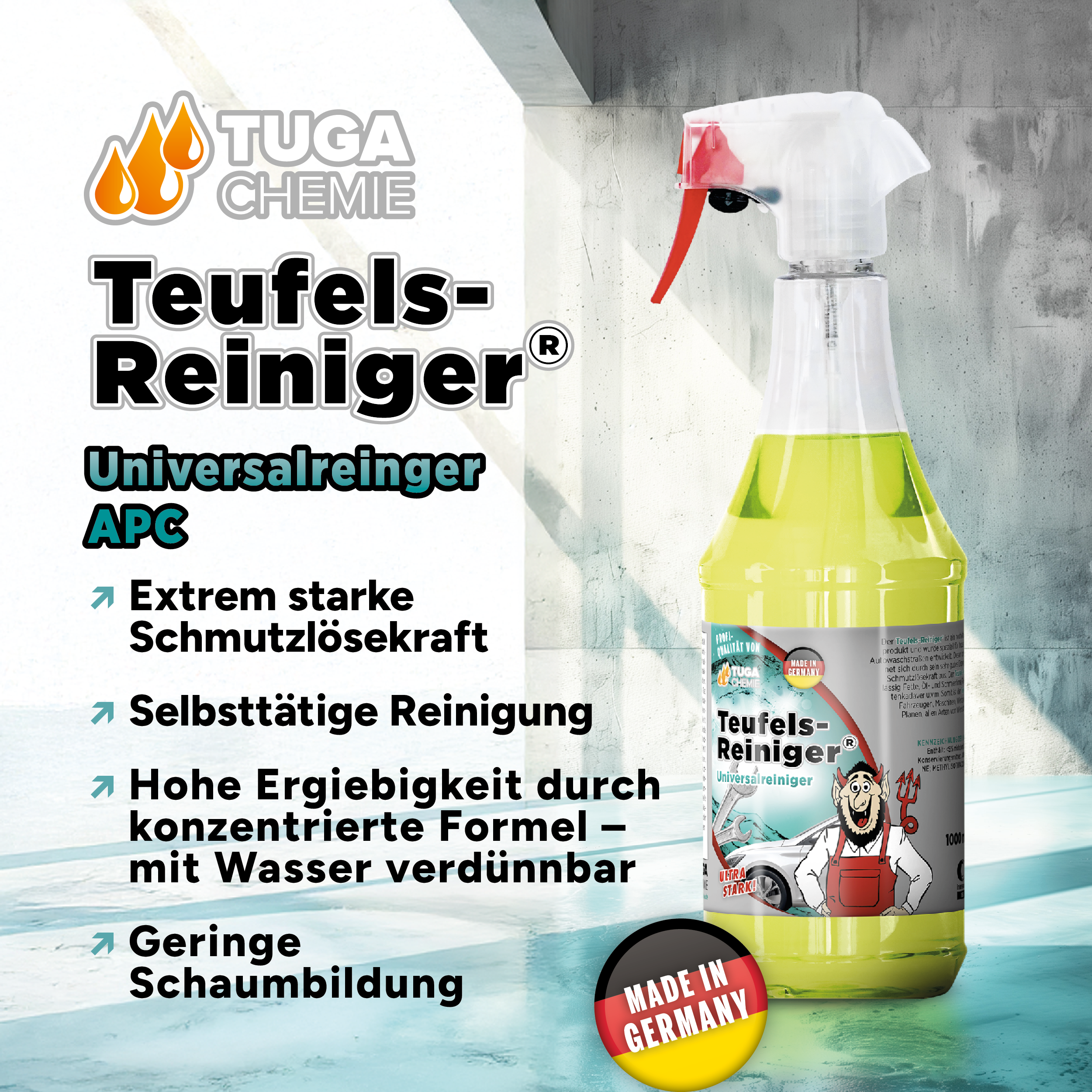 Tuga Chemie - Teufels-Reiniger (Intensiv alles Reiniger) 1L Spraydose