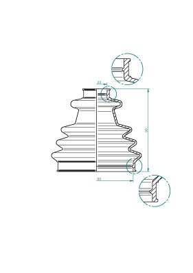 SPIDAN Faltenbalg, Antriebswelle