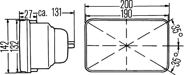 HELLA Scheinwerfereinsatz, Hauptscheinwerfer HELLA Scheinwerfereinsatz, Hauptscheinwerfer
