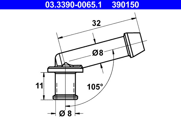 ATE Anschlussstutzen, Schlauchleitung