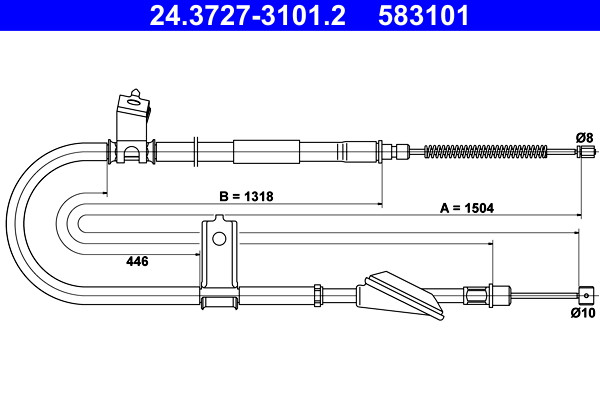 ATE Seilzug, Feststellbremse