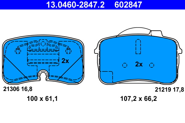 ATE Bremsbelagsatz, Scheibenbremse