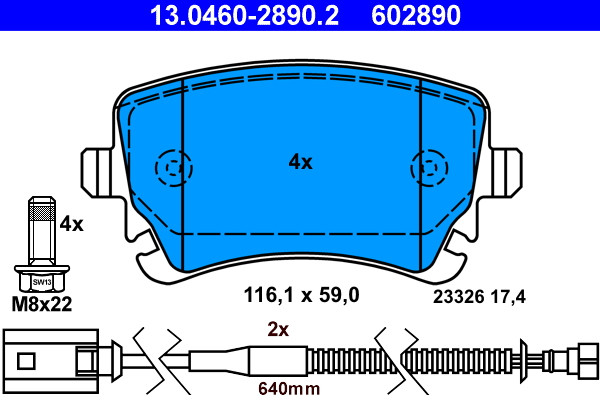 ATE Bremsbelagsatz, Scheibenbremse