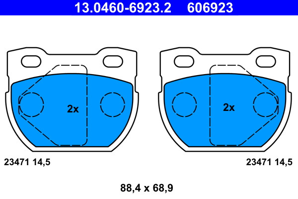 ATE Bremsbelagsatz, Scheibenbremse
