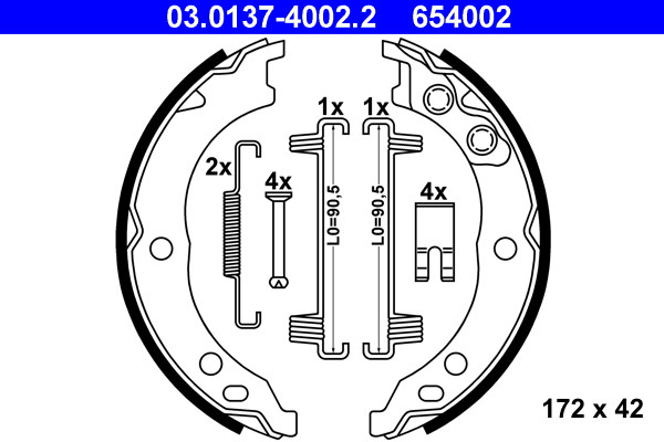 ATE Bremsbackensatz, Feststellbremse