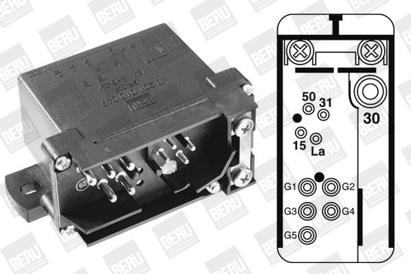 BorgWarner (BERU) Relais, Glühanlage