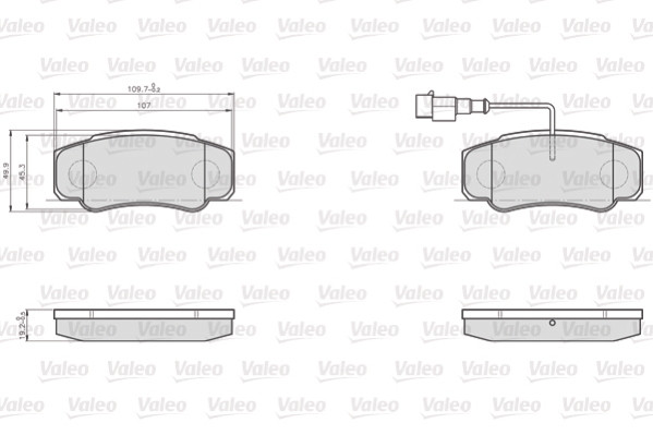 VALEO Bremsbelagsatz, Scheibenbremse