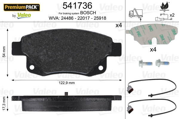 VALEO Bremsbelagsatz, Scheibenbremse