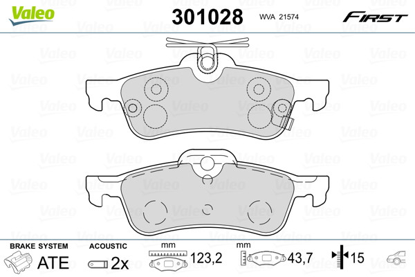 VALEO Bremsbelagsatz, Scheibenbremse