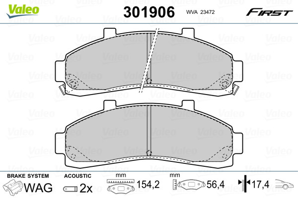 VALEO Bremsbelagsatz, Scheibenbremse