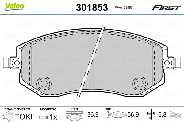 VALEO Bremsbelagsatz, Scheibenbremse