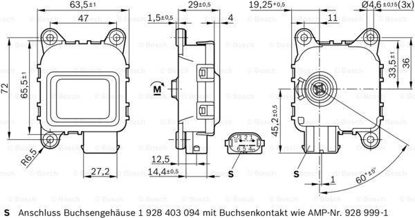 BOSCH Stellelement, Leuchtweiteregulierung