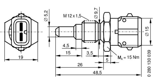 BOSCH Sensor, Kühlmitteltemperatur BOSCH Sensor, Kühlmitteltemperatur
