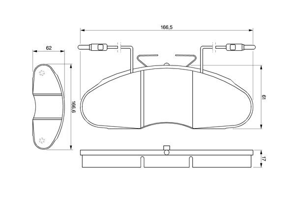BOSCH Bremsbelagsatz, Scheibenbremse