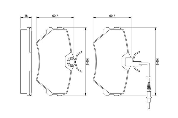 BOSCH Bremsbelagsatz, Scheibenbremse