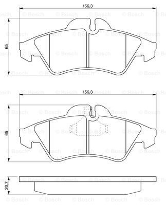 BOSCH Bremsbelagsatz, Scheibenbremse