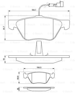 BOSCH Bremsbelagsatz, Scheibenbremse